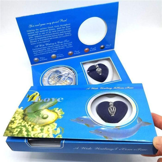 Freshwater Original Shell Canned Oyster Ocean Love Real Pearl Necklace Set